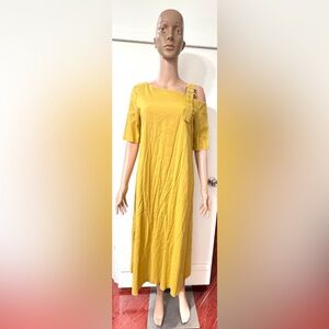 Yellow Short Sleeve Dress